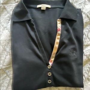 Used Burberry Black Polo XS